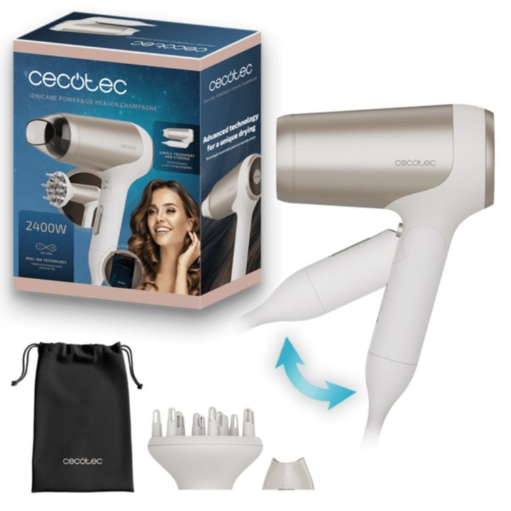 Cecotec IoniCare Power&Go Heaven Champagne secador 2400 W Champán…