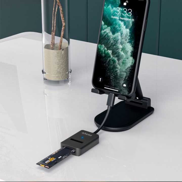 AISENS USB-C Dock M.2 (NGFF) ASUC-M2D011-BK SATA/NVMe A USB3.1 Gen2…