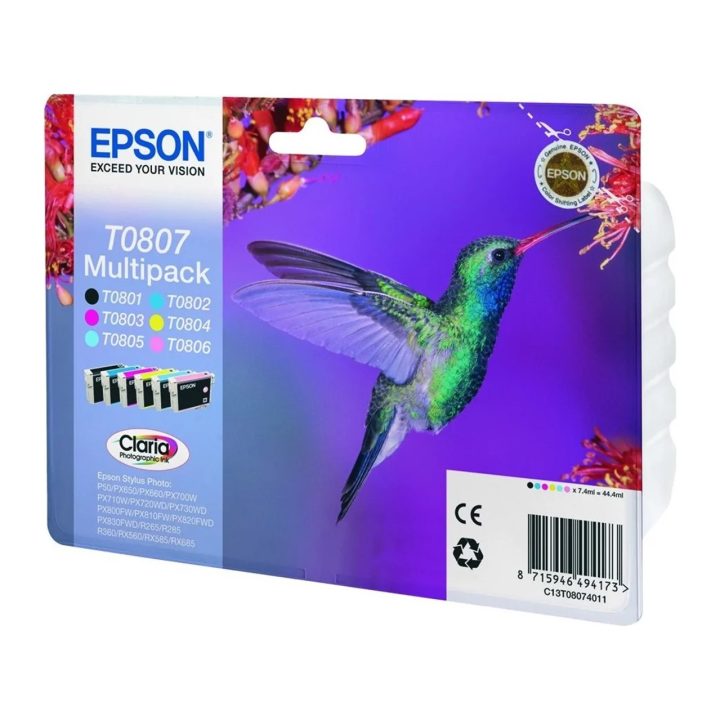 Epson Hummingbird Multipack T0807 6 cores