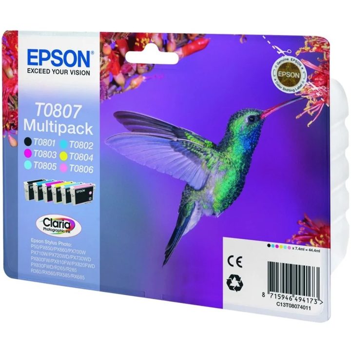 Epson Hummingbird Multipack T0807 6 cores