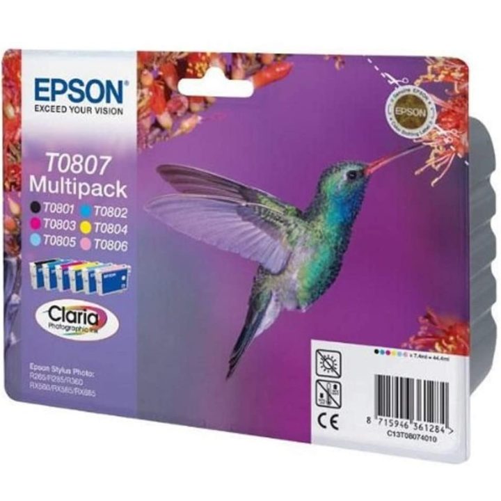 Epson Hummingbird Multipack T0807 6 cores