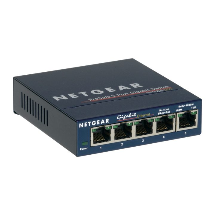 NETGEAR GS105 Não gerido Gigabit Ethernet (10/100/1000) Azul