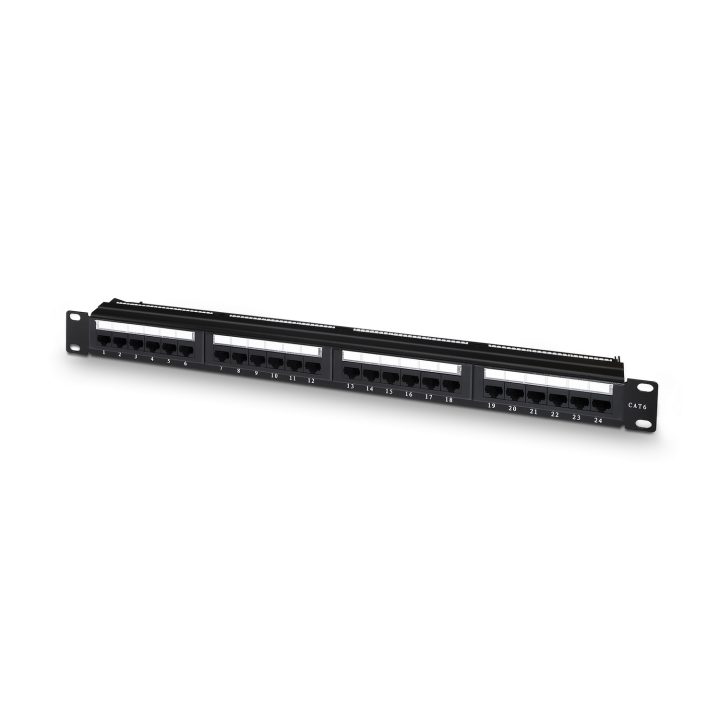 AISENS Panel De Parcheo De 24 Puertos RJ45 Cat.6 UTP, 19" 1U Dual IDC…