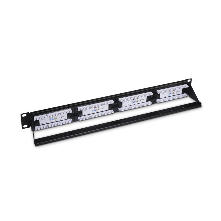 AISENS 24-Port RJ45 Cat.6 UTP Patch Panel, 19" 1U Dual IDC with Cable…