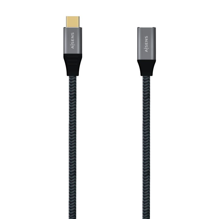 AISENS USB 3.2 Gen2X2 Aluminum Cable 20Gbps 5A 100W, USB-C/M-USB-C/H…