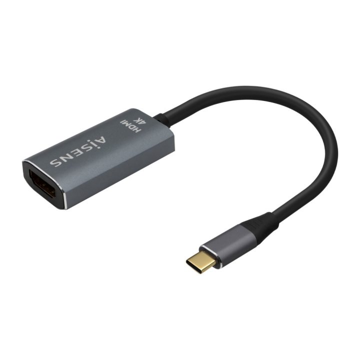 AISENS Conversor Aluminio USB-C a HDMI 4K@60Hz, USB-C/M-HDMI/H, Gris…
