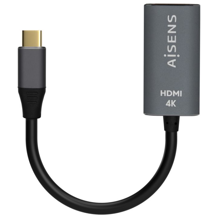 AISENS Conversor Aluminio USB-C a HDMI 4K@60Hz, USB-C/M-HDMI/H, Gris…
