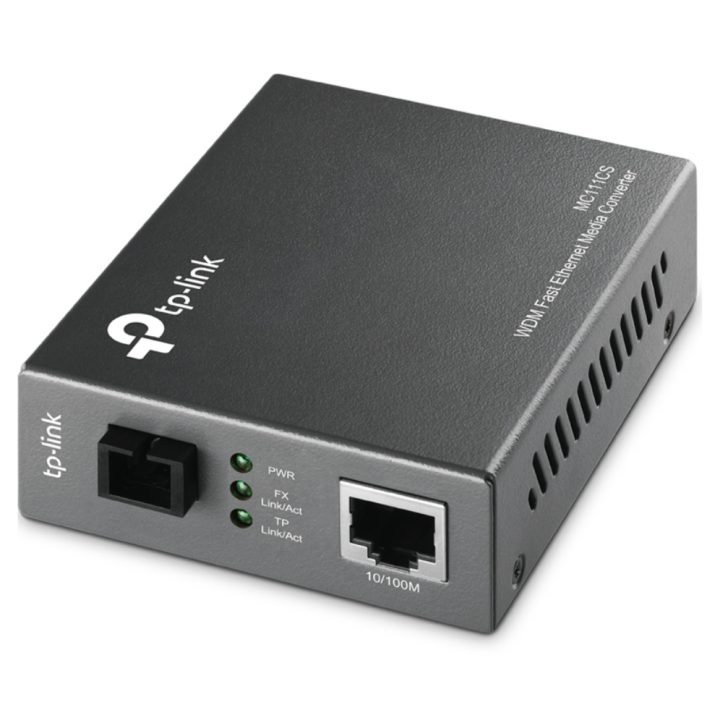 TP-Link MC111CS Media Converter 1000 Mbit/s 1550 nm Single-mode Black