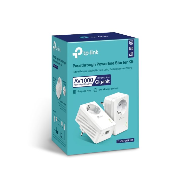 TP-Link TL-PA7017P KIT PowerLine Network Adapter 1000 Mbit/s Ethernet…