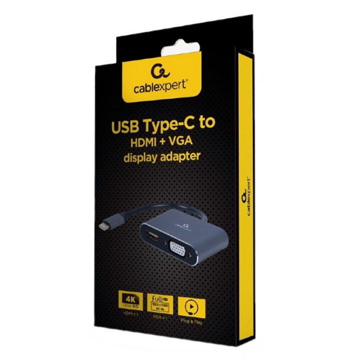 Gembird A-USB3C-HDMIVGA-01 USB Graphics Adapter 3840 x 2160 Pixels…