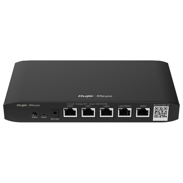 Ruijie Networks RG-EG105G-V2 Gigabit Ethernet Router Black