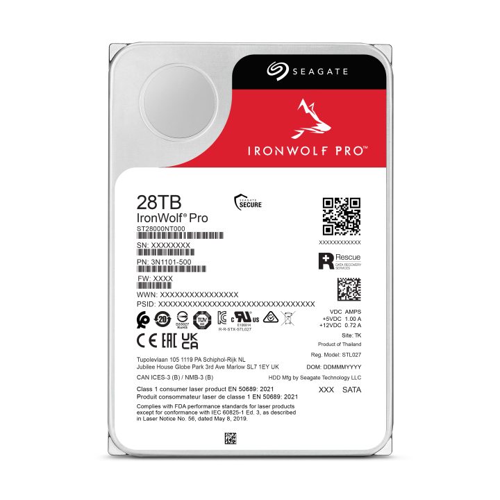Seagate IronWolf Pro ST28000NT000 Internal Hard Drive 28 TB 7200 RPM…