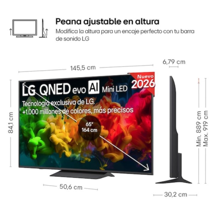 LG QNED 65QNED81B6A 65" 4K Ultra HD Smart TV Wifi Negro