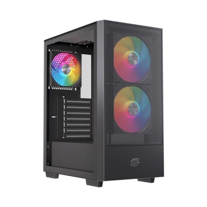 Genérica Torre ATX einarex pulse P100 RGB preta (EXCS-PL-100R-B)