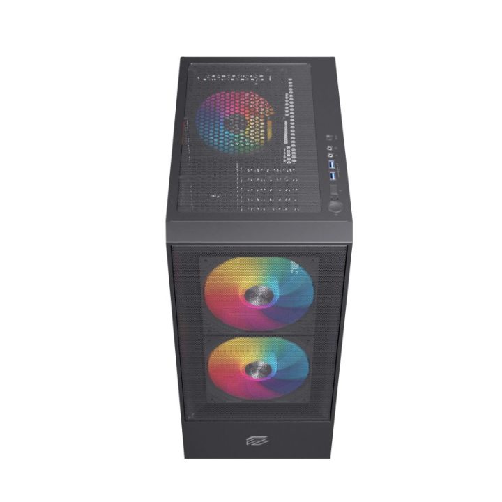 Genérica Torre ATX einarex pulse P100 RGB preta (EXCS-PL-100R-B)