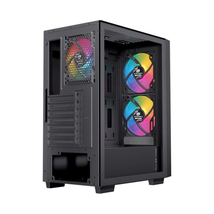 Generico Torre ATX einarex pulse P100 RGB black (EXCS-PL-100R-B)