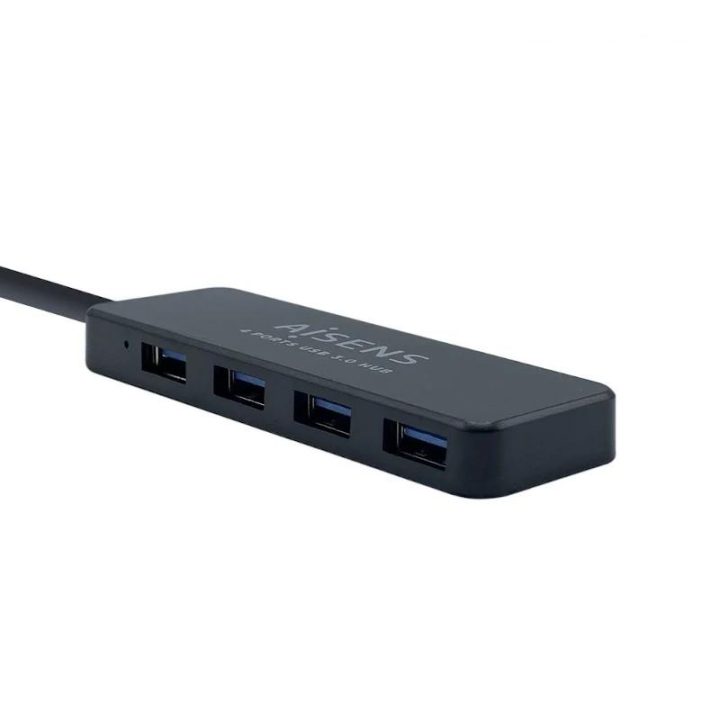 AISENS USB 3.0 Hub, Type A/M - 4 x Type A/F, Black, 30 cm