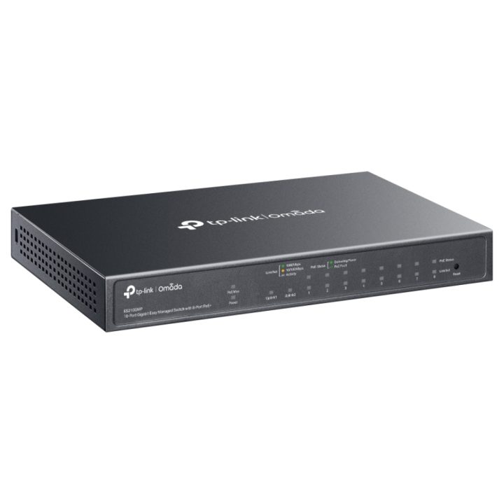 TP-Link Omada ES210GMP Managed Gigabit Ethernet (10/100/1000) PoE…