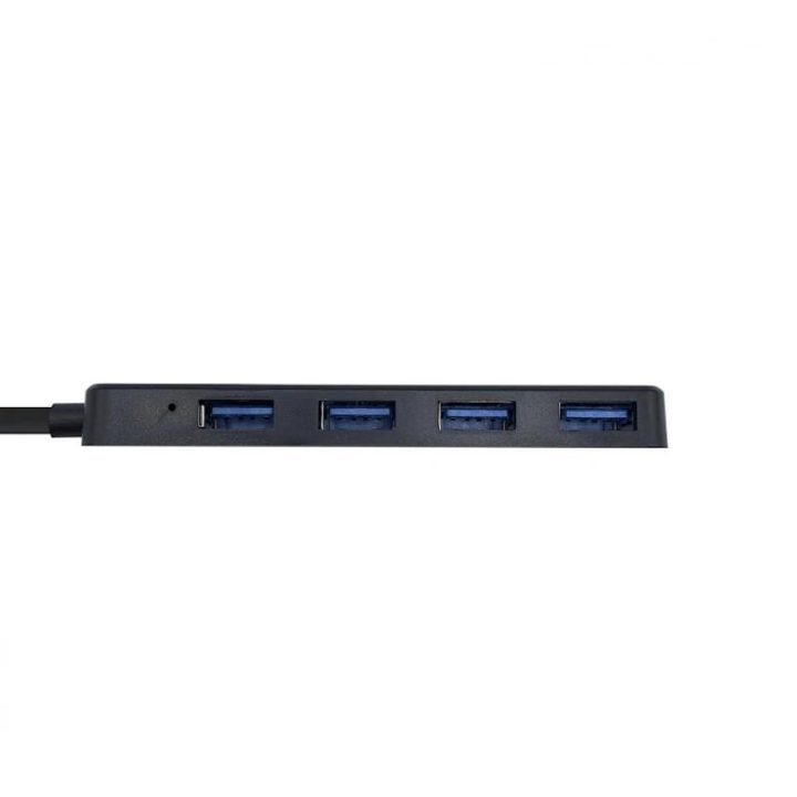 Hub USB 3.0 AISENS, Tipo A/M - 4 x Tipo A/H, Preto, 30 cm
