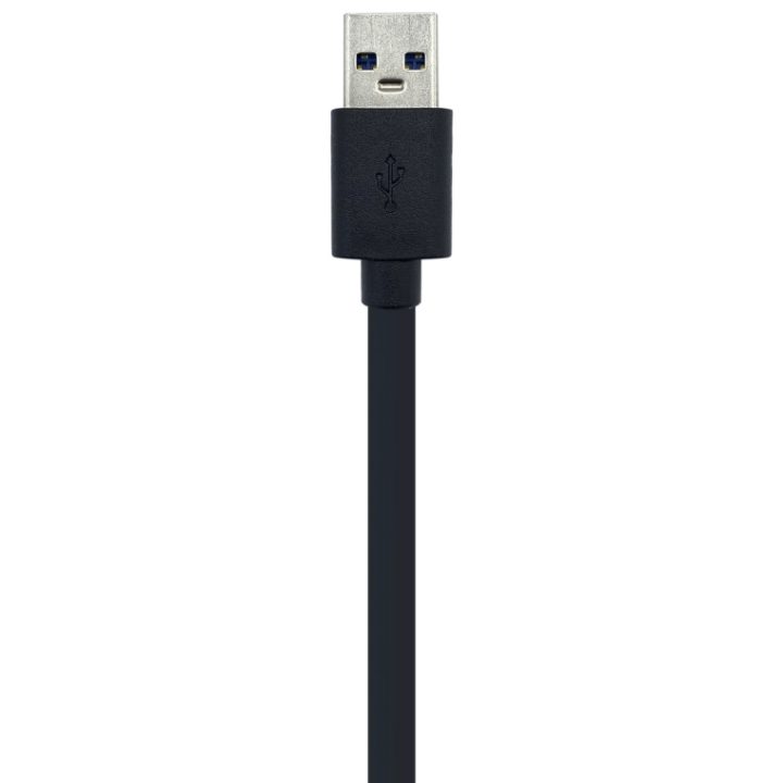 AISENS Hub USB 3.0, Tipo A/M - 4 x Tipo A/H, Negro, 30 cm