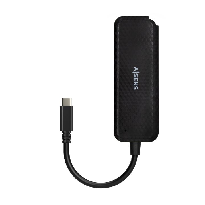 AISENS USB 3.1 USB-C Hub, USB-C/M-4x Type A/H, Black, 15cm