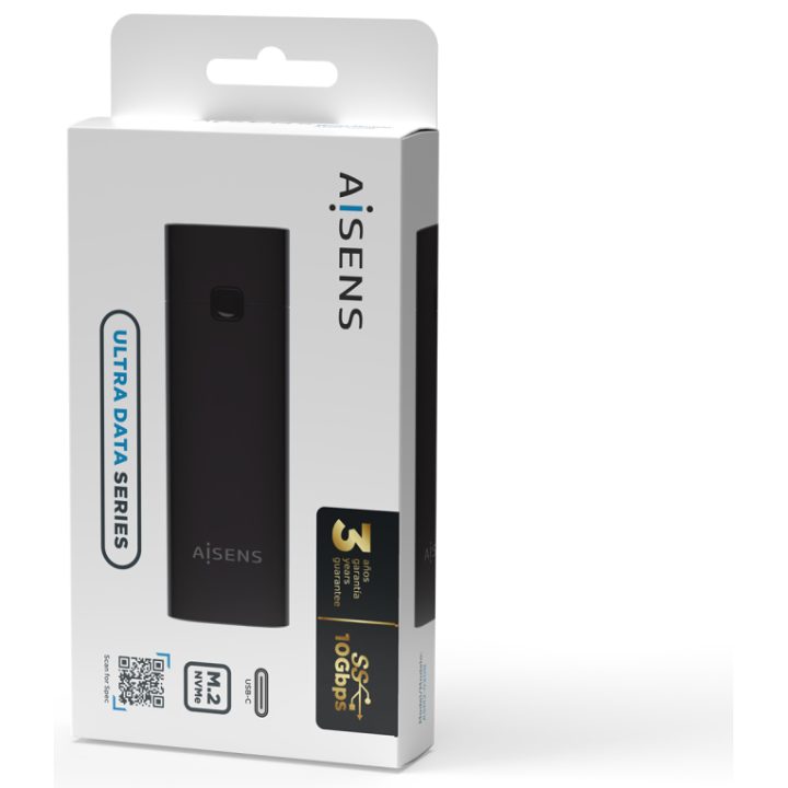 AISENS Caixa Externa M.2 (NGFF) ASM2-020B NVMe para USB3.2 GEN2, Preta