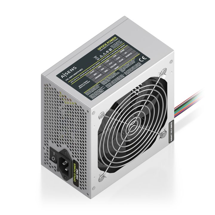 AISENS ATX 500W OEM Power Supply, Silver