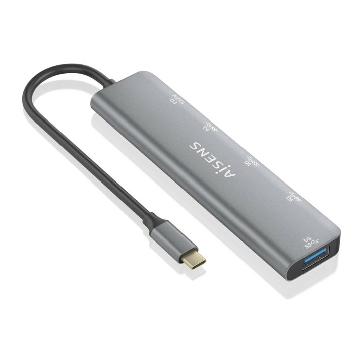 AISENS USB 3.2 Gen1 5G USB-C Hub, USB-C/M-1xUSB-C…