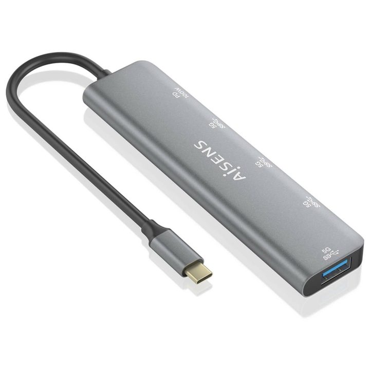 AISENS Hub USB 3.2 Gen1 5G USB-C, USB-C/M-1xUSB-C…