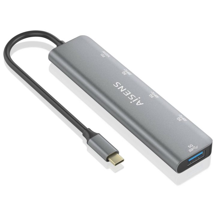 AISENS USB 3.2 Gen1 5G USB-C Hub, USB-C/M-1xUSB-C…