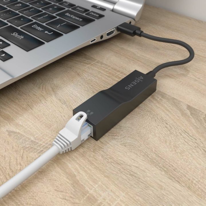 AISENS USB 3.0 to Gigabit Ethernet 10/100/1000 Mbps Converter, Black…