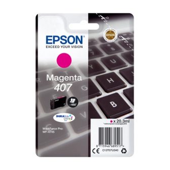 Epson 407L DURABrite Ultra Magenta Ink Cartridge Keyboard