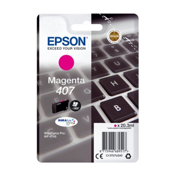 Tinta magenta Epson 407L DURABrite Ultra Teclado