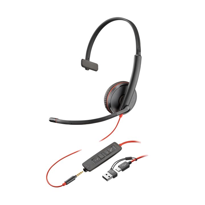 HP Poly Auriculares Poly Blackwire 3215 monaural USB-C + conector de…