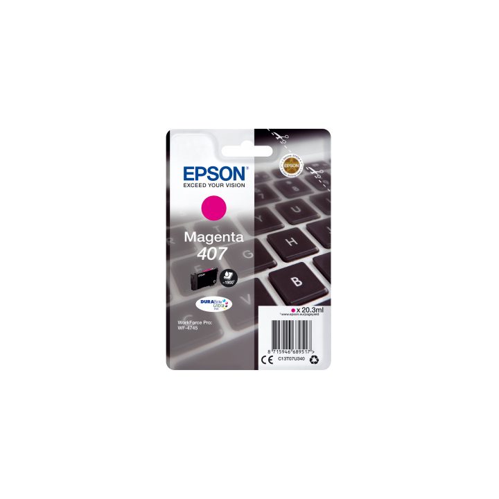 Tinta magenta Epson 407L DURABrite Ultra Teclado