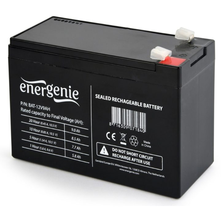 Gembird 12V, 9 Ah Sealed Lead Acid (VRLA) (BAT-12V9AH)