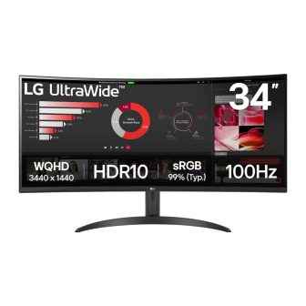 Monitor curvo LG 34WR50QK-B 34" UWQHD VA