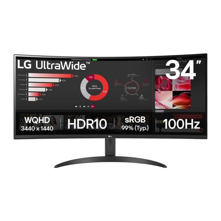 Monitor curvo LG 34WR50QK-B 34" UWQHD VA