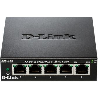 D-Link DES-105 Unmanaged L2 Switch Black
