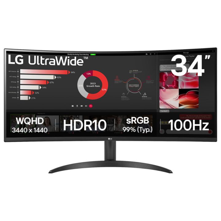 Monitor curvo LG 34WR50QK-B 34" UWQHD VA