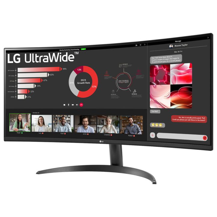 Monitor curvo LG 34WR50QK-B 34" UWQHD VA