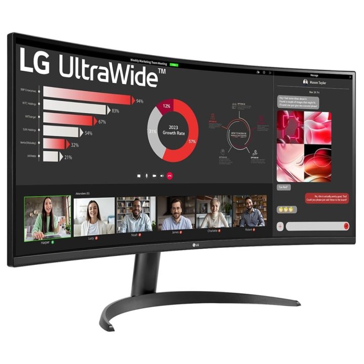 LG 34WR50QK-B 34" UWQHD Curved VA