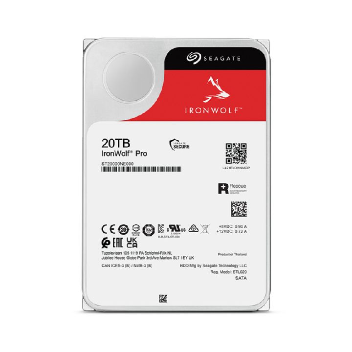 Seagate IronWolf Pro ST20000NT001 Internal Hard Drive 20 TB 7200 RPM…