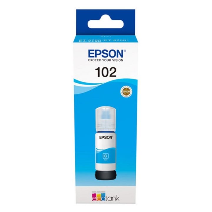 Garrafa de tinta ciano Epson 102 EcoTank