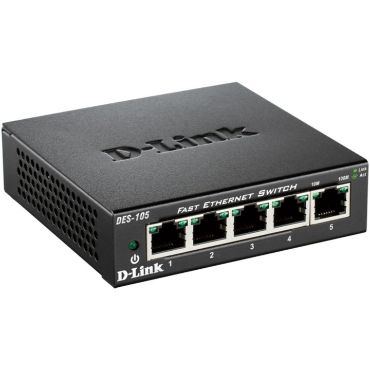 D-Link DES-105 Não Gerido L2 Preto