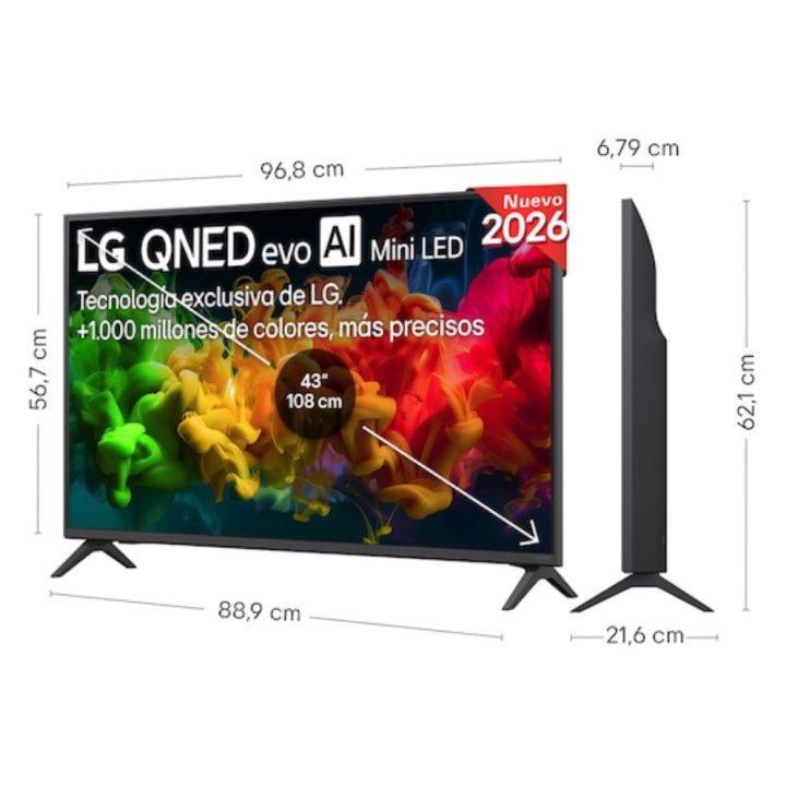 LG QNED evo AI MiniLED 43QNED81B6C.AEU 43" 4K Ultra HD Smart TV Wi-Fi…