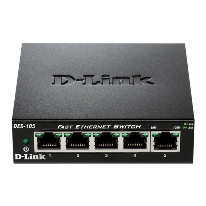 D-Link DES-105 Unmanaged L2 Switch Black