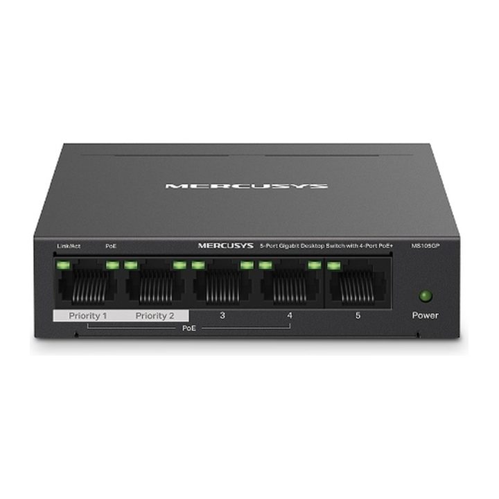 Mercusys MS105GP Gigabit Ethernet (10/100/1000) PoE Switch Black