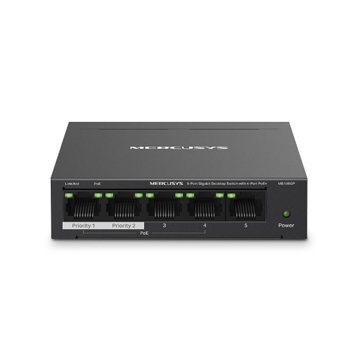 Mercusys MS105GP Gigabit Ethernet (10/100/1000) PoE Switch Black