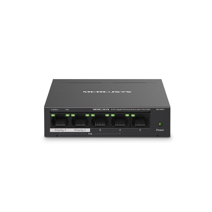 Mercusys MS105GP Gigabit Ethernet (10/100/1000) PoE Switch Black